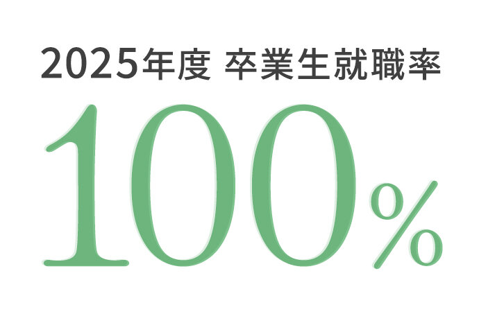 2025年度 卒業生就職率100%