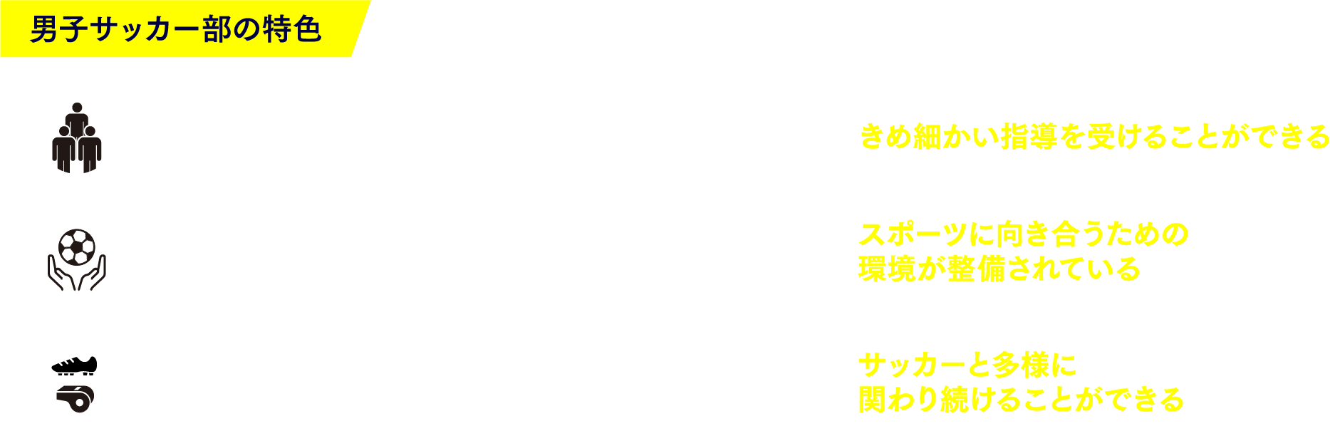 男子サッカー部の特色